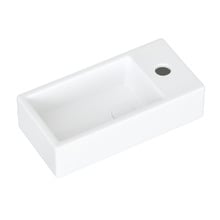 Sabina 405mm Gloss White Left Bowl Wall Hung Basin